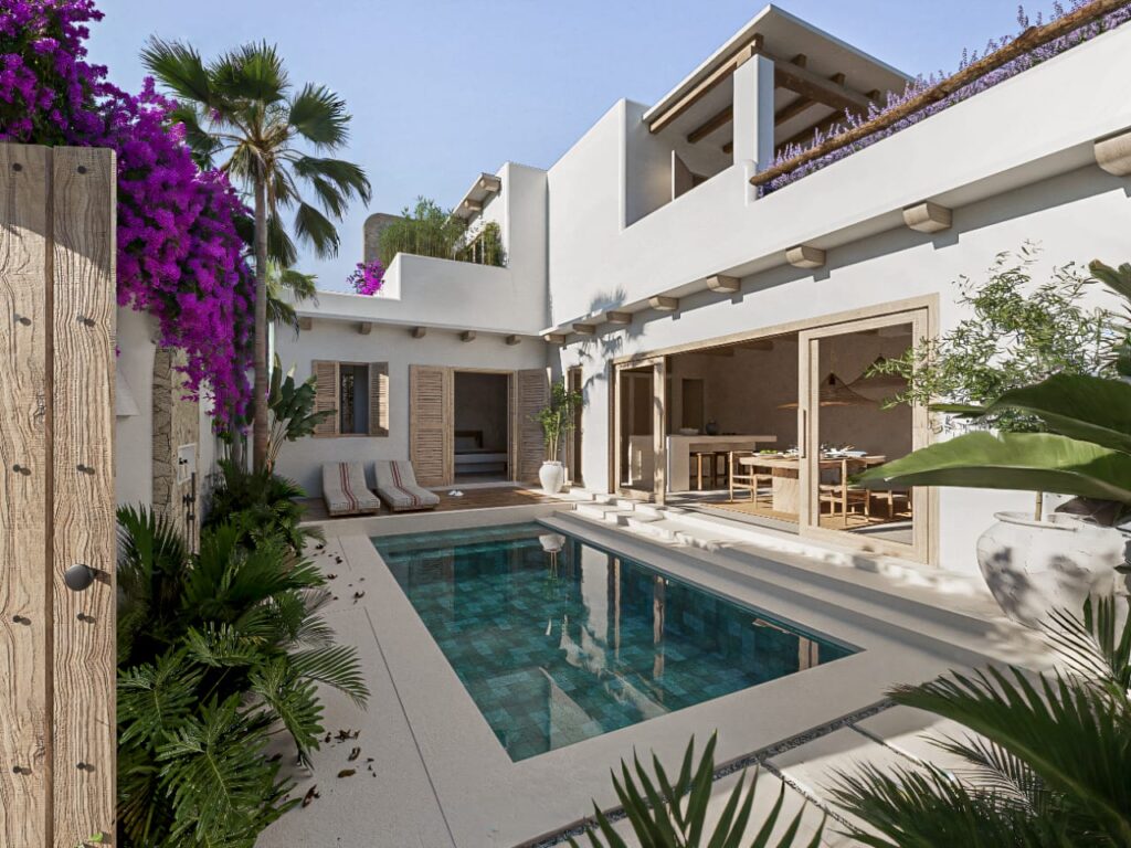 Exquisite Ibizan-Style Villas in Seseh – A Mediterranean Oasis in Bali
