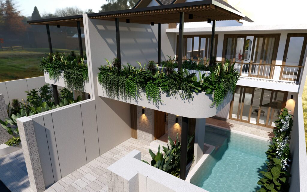 Discover Luxurious Charming Rooftop Sea View Two-Bedrooms Off-Plan Villa Only 1 Minute Walk From Cemagi Beach