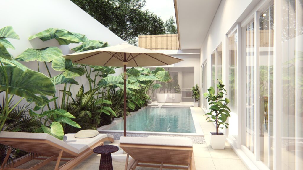 Comfy One Bedroom Apartment with Office Room in Melasti